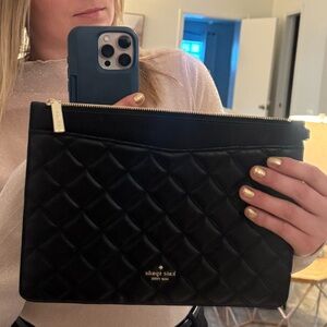Kate Spade Black Quilted Pouch